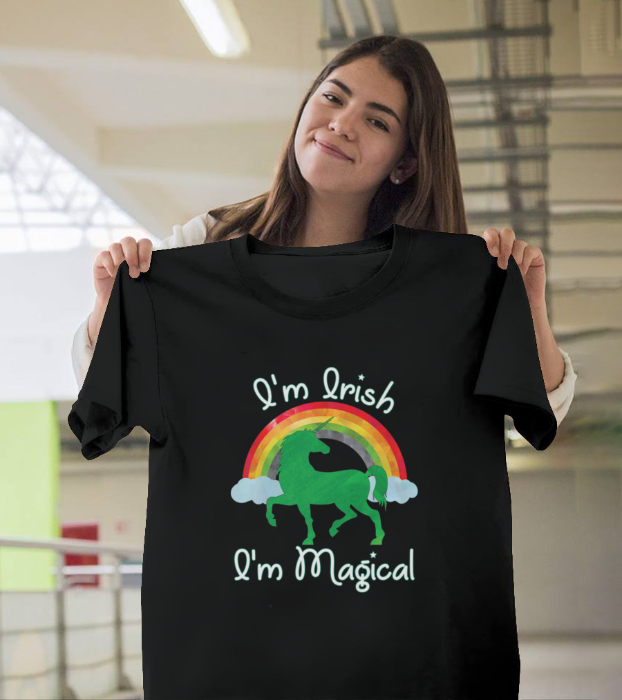 I'm Irish I'm Magical Unicorn Rainbow T-Shirt