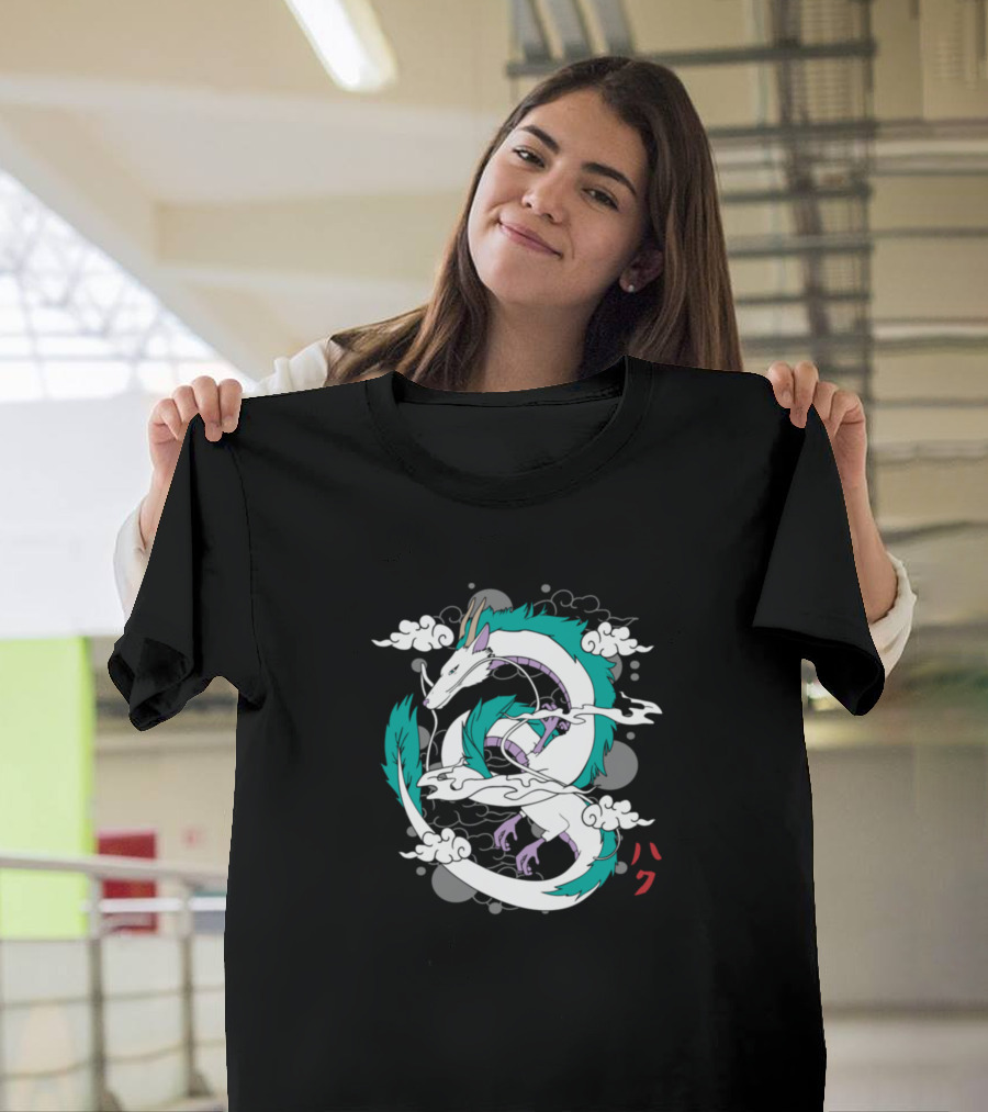Haku Dragon and Clouds Spirited Away T-Shirt