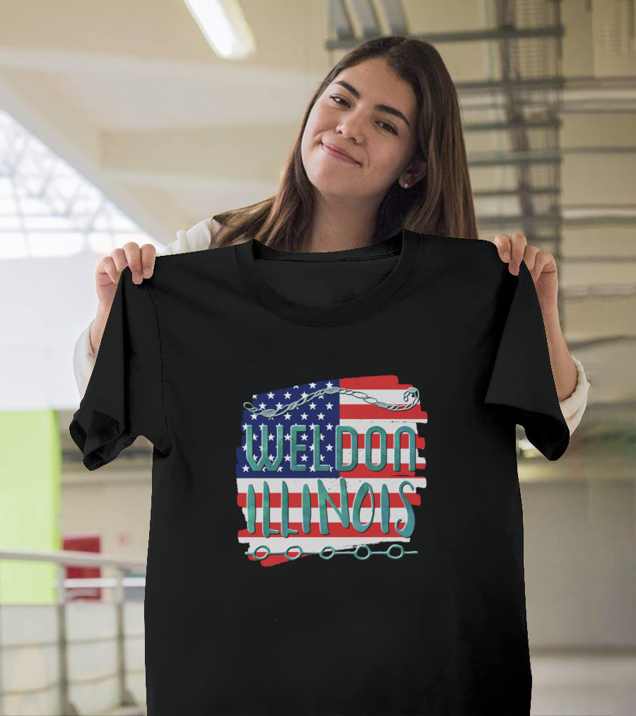 Weldon Illinois American Flag T-Shirt