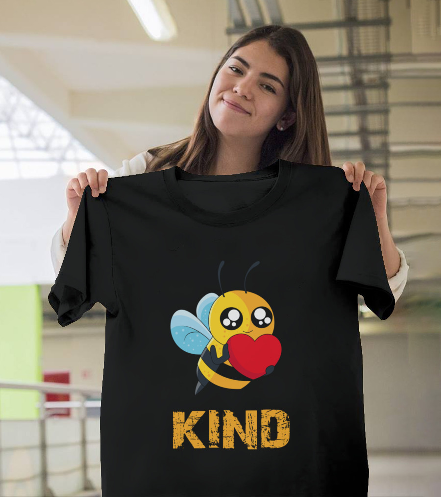 Kind Bee Holding Heart T-Shirt