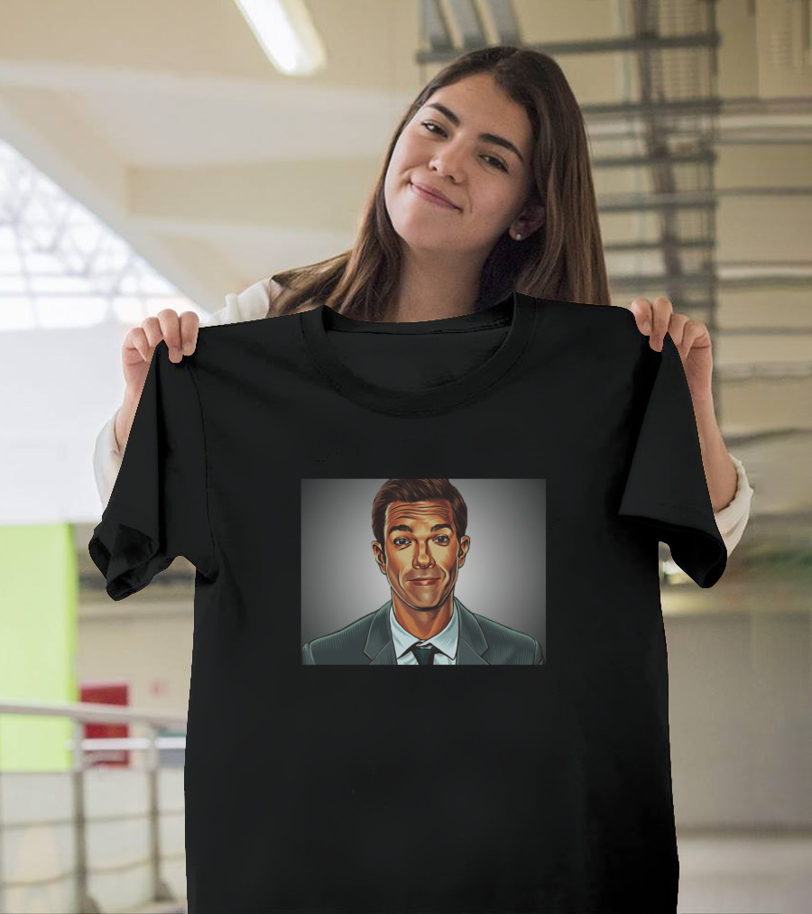 Cartoon John Mulaney Dark Suit T-Shirt