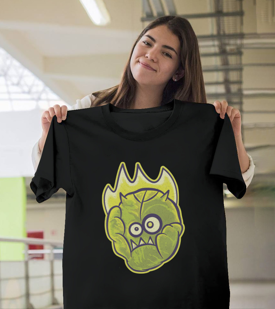 Dave Sprout Of Doom Angry Flaming Cabbage Face T-Shirt