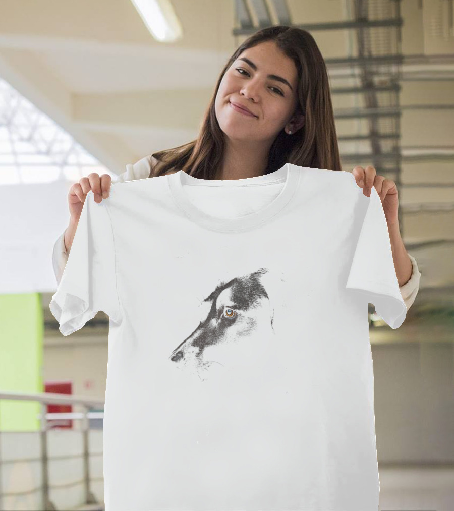Black Labrador Retriever Dog Face Head Profile T-Shirt