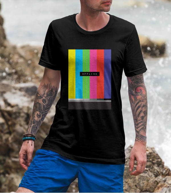 Error Offline Colorful Modern Art Test T-Shirt
