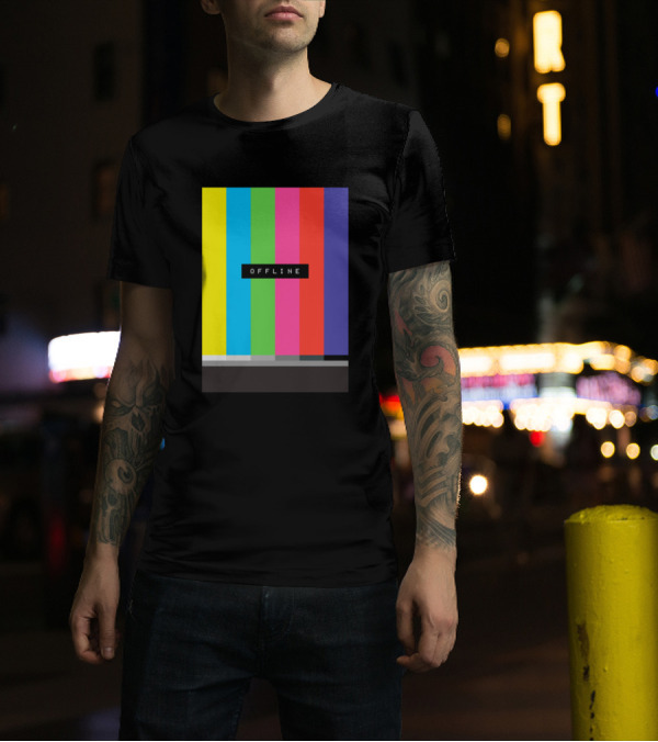 Error Offline Colorful Modern Art Test T-Shirt