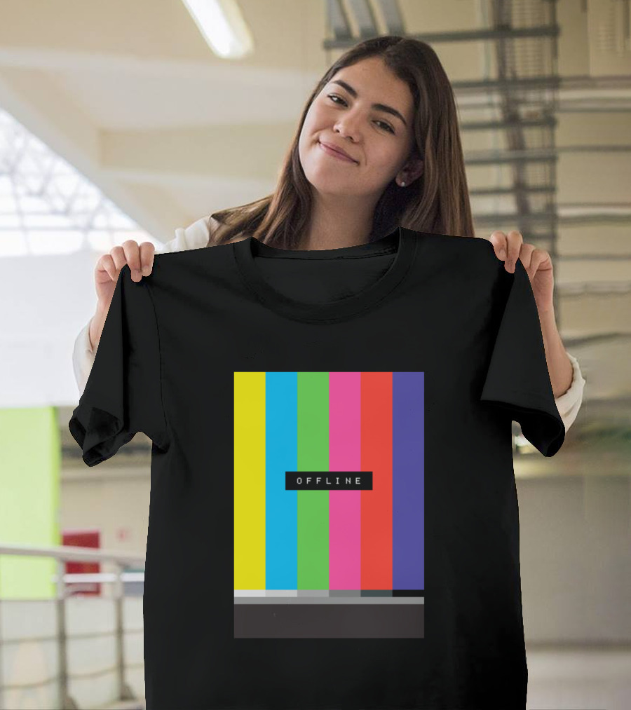 Error Offline Colorful Modern Art Test T-Shirt