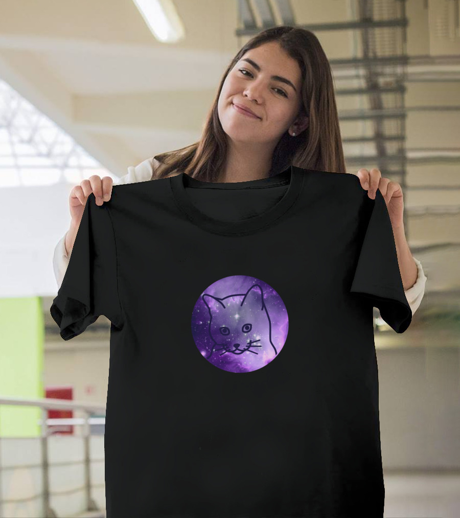 Galaxy Space Cat Cosmic Feline T-Shirt