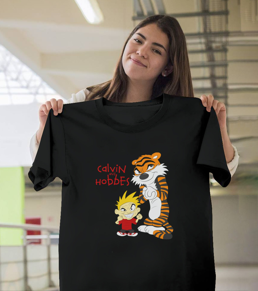 Calvin and Hobbes Mischievous Smirk T-Shirt