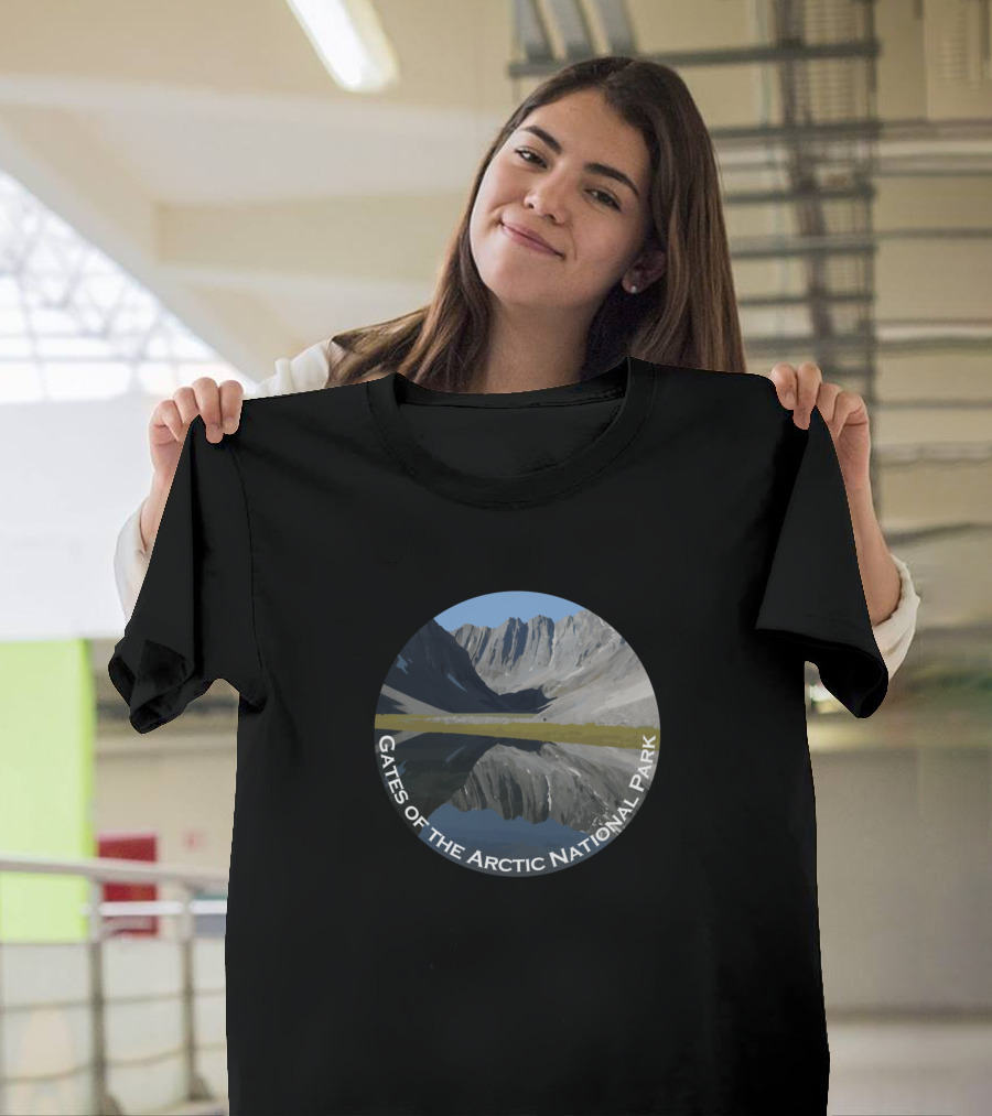 Gates Of The Arctic National Park Mountain Reflection Scenery T-Shirt