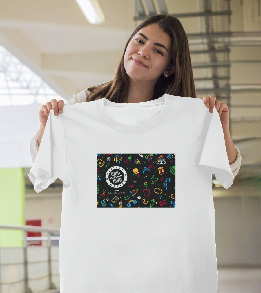 Colorful Optical Illusion Designs Optical Republic Lirhya Master Asia Series T-Shirt