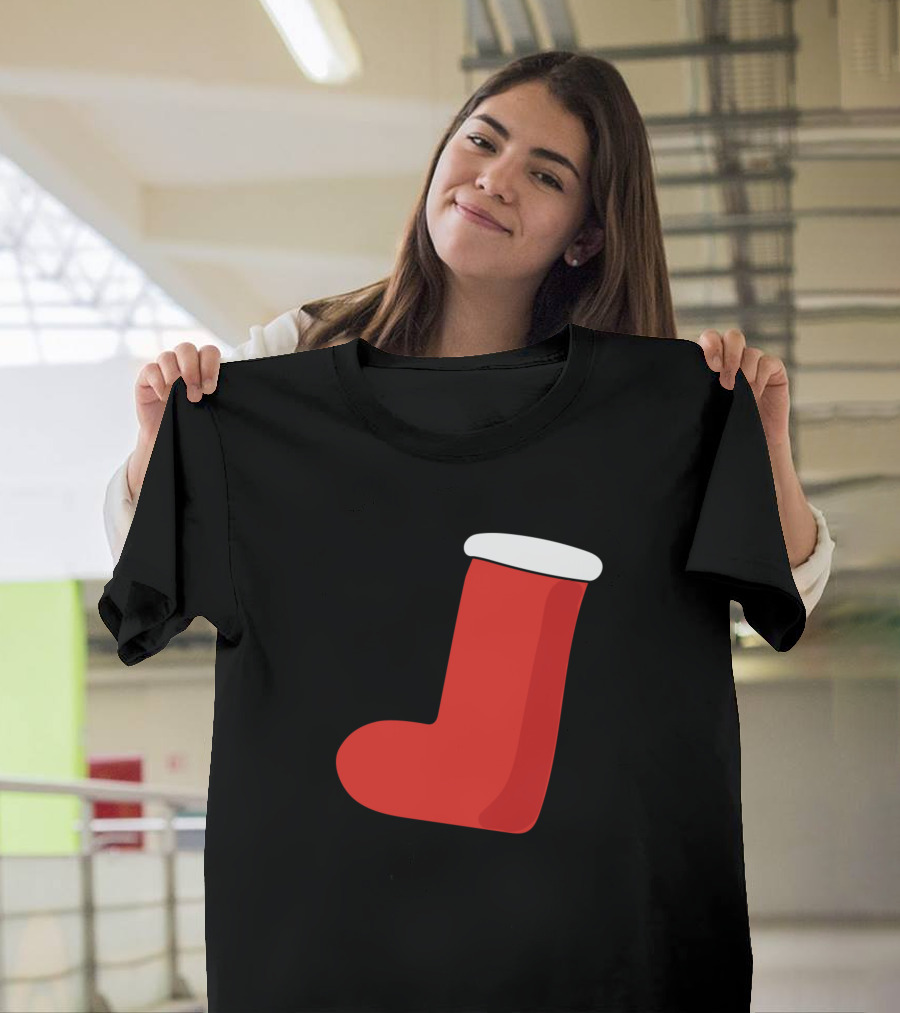 Red Christmas Sock T-Shirt