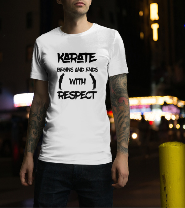 Karate Begins And Ends With Respect Bowing T-Shirt