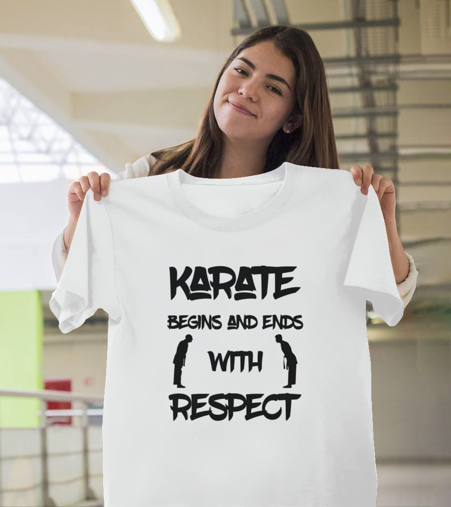 Karate Begins and Ends with Respect Bowing T-Shirt