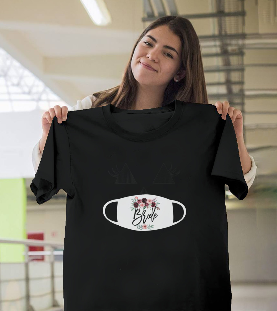 Bride Mask Roses Cute Halloween Bridal Party T-Shirt