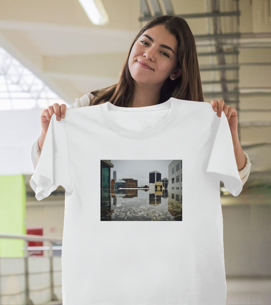 Downtown Birmingham Urban Reflection Cityscape T-Shirt