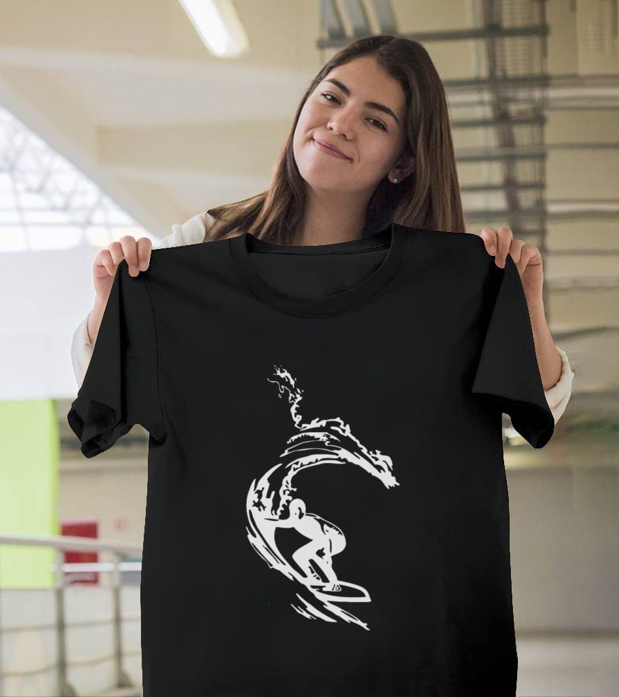 Riding The Wave Great Surfing T-Shirt