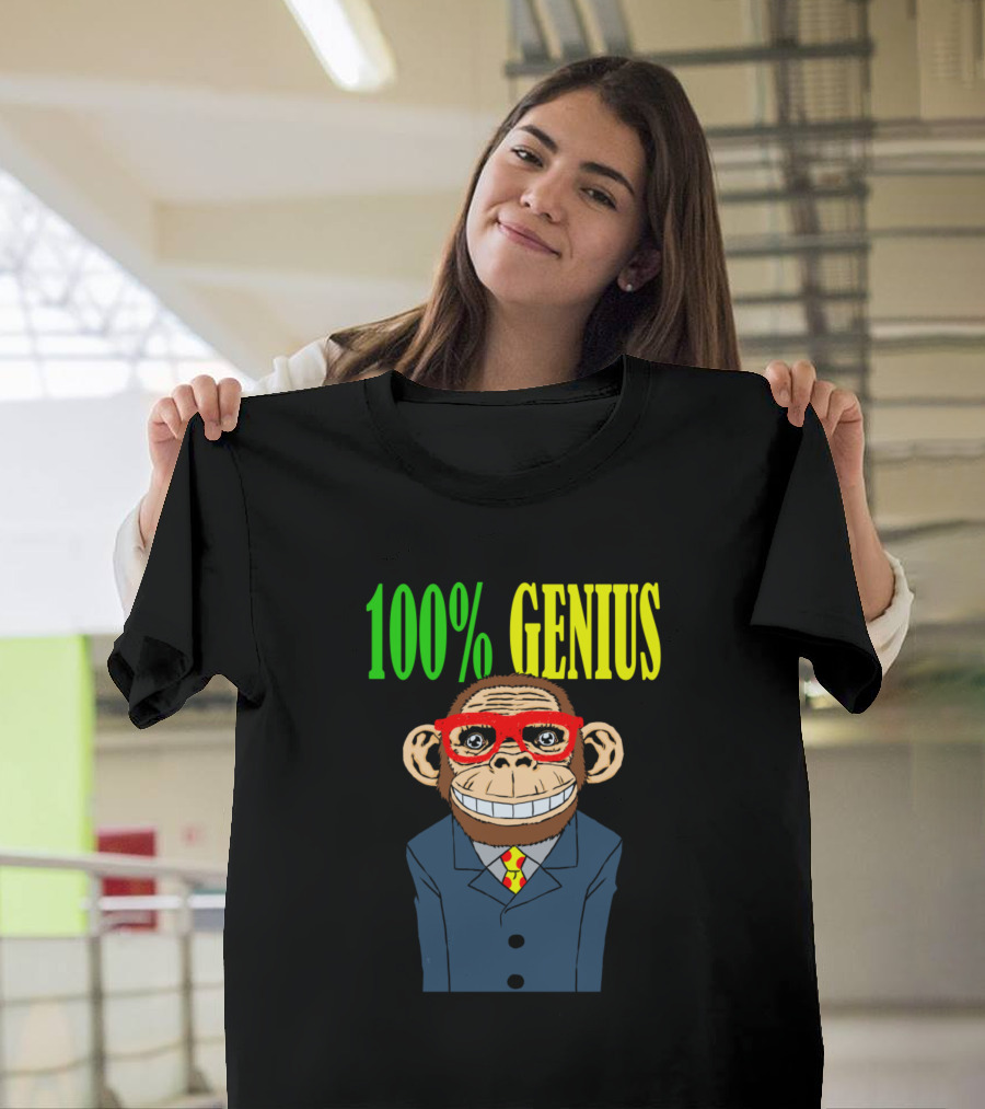 100% Genius Smart Ass Chimp T-Shirt