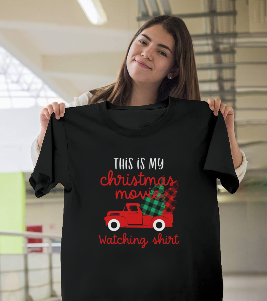 This Is My Christmas Movie Watching Shirt Vintage Red Truck T-Shirt