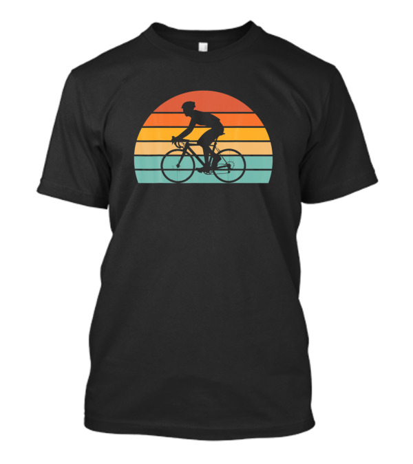Sunset Vintage Cycling Silhouette For Men T-Shirt