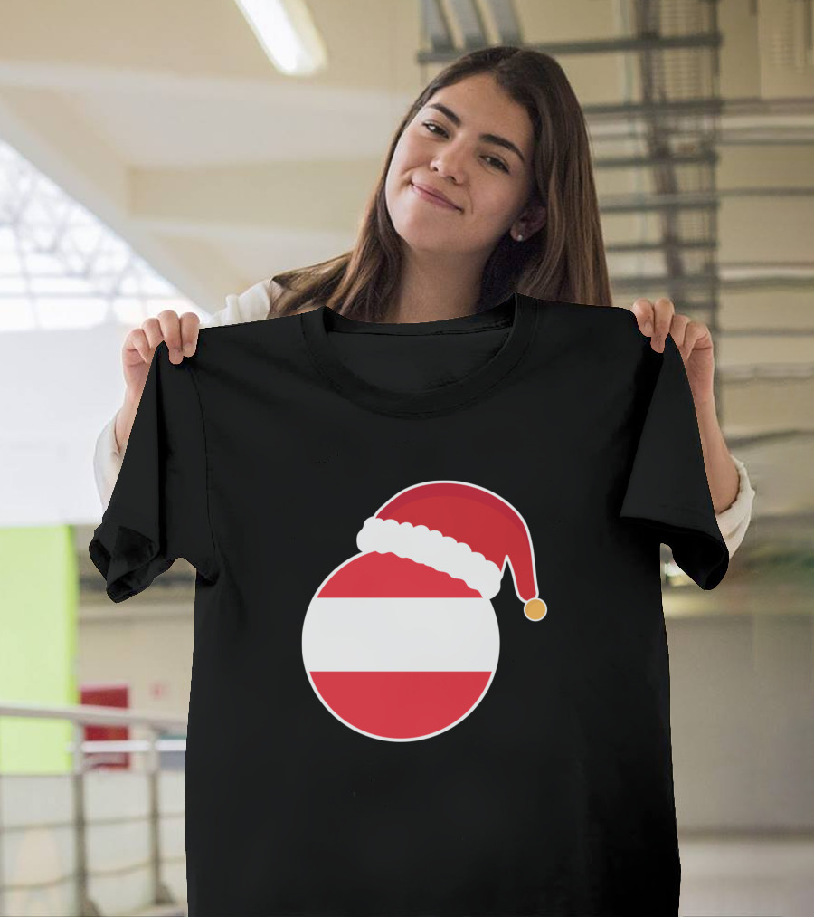 Austria Flag Santa Claus Christmas Holiday T-Shirt