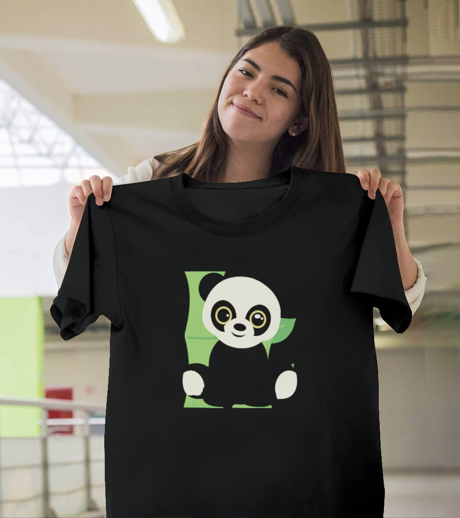 Sunset Curve Panda Bamboo T-Shirt