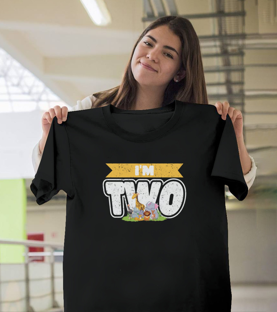 I'm Two Fun Zoo Theme Birthday Safari Jungle T-Shirt
