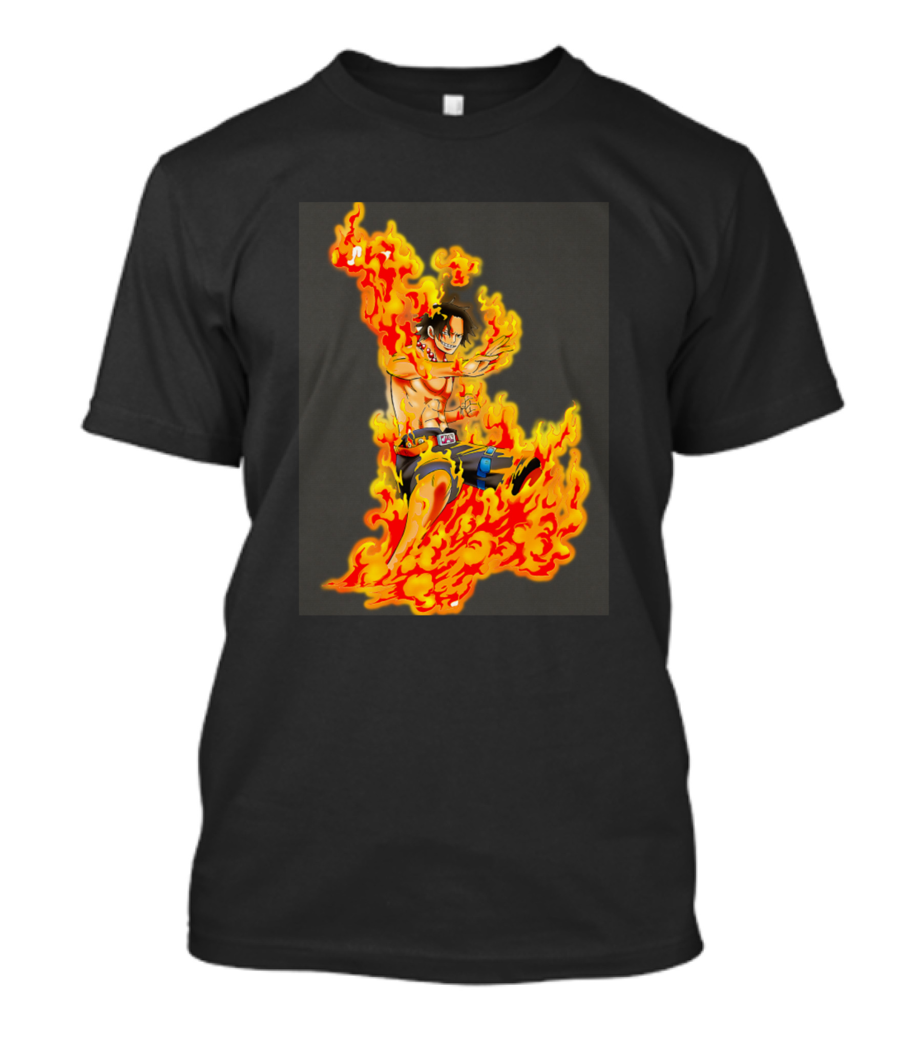Portgas D. Ace Fiery Power One Piece Flaming Character T-Shirt
