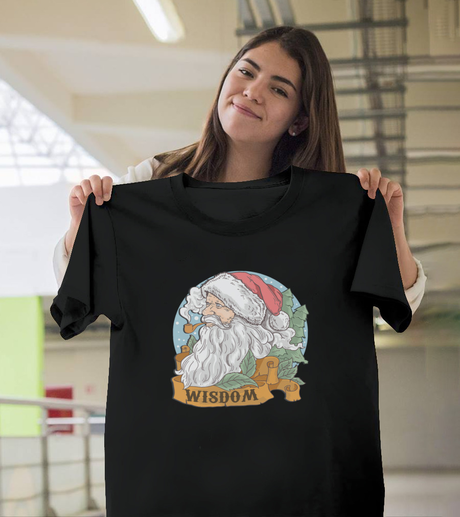 Wisdom Santa Claus Smoking Pipe T-Shirt