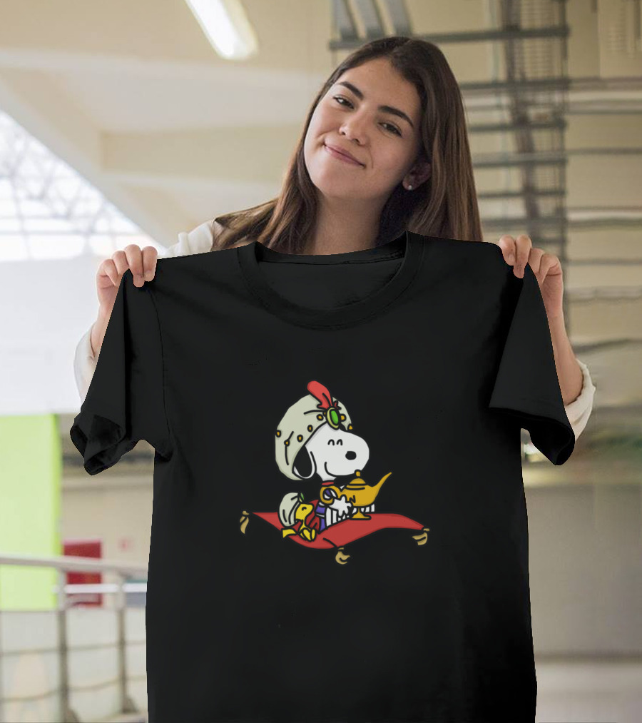 Snoopy Puppy Aladdin Magic Carpet Cute Lovely Happy Fun T-Shirt