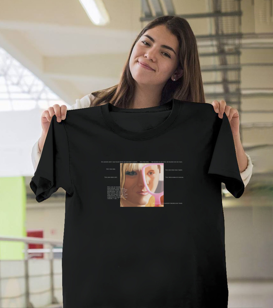 Wicked Little Town Lyrics Art with Blonde Woman in Sunglasses T-Shirt