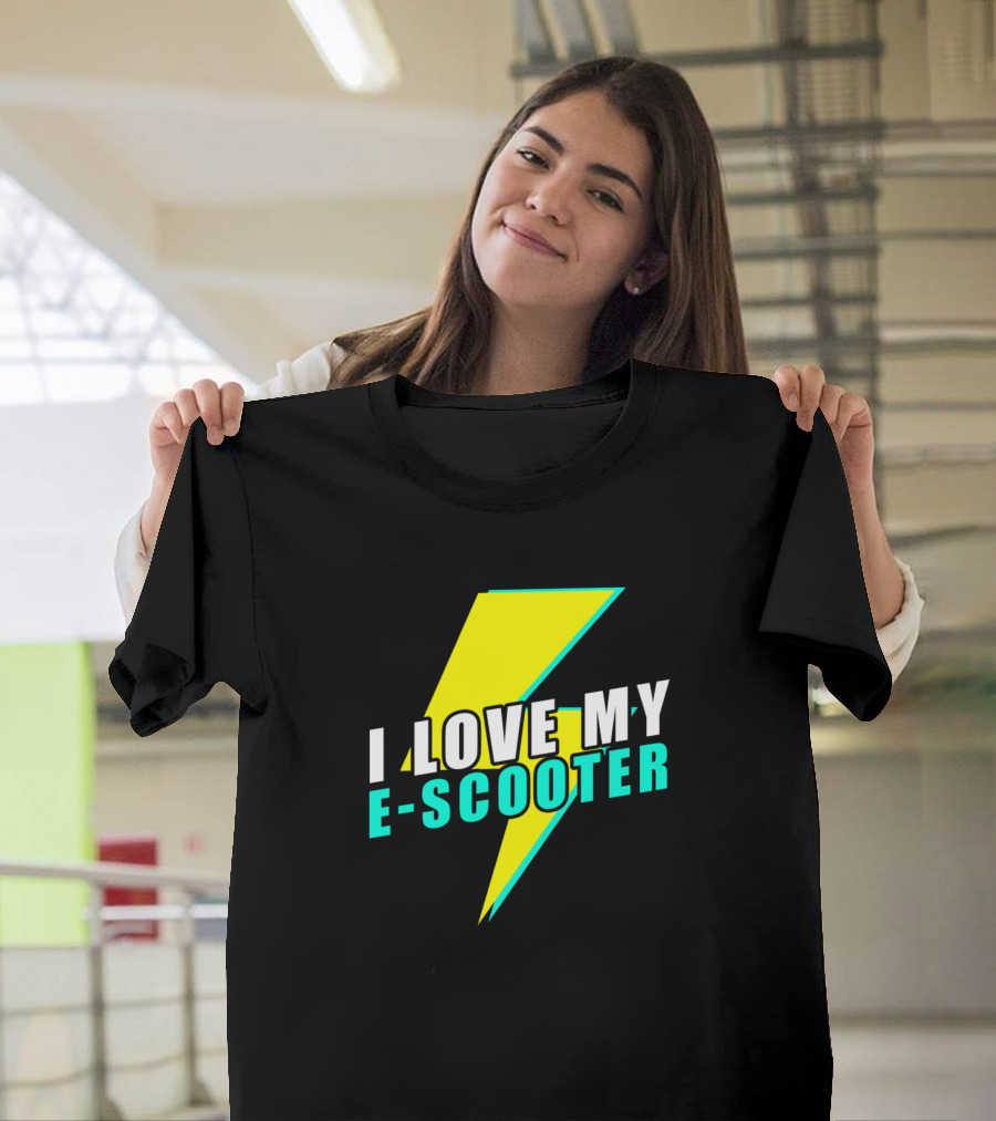 I Love My E-Scooter Lightning Bolt T-Shirt