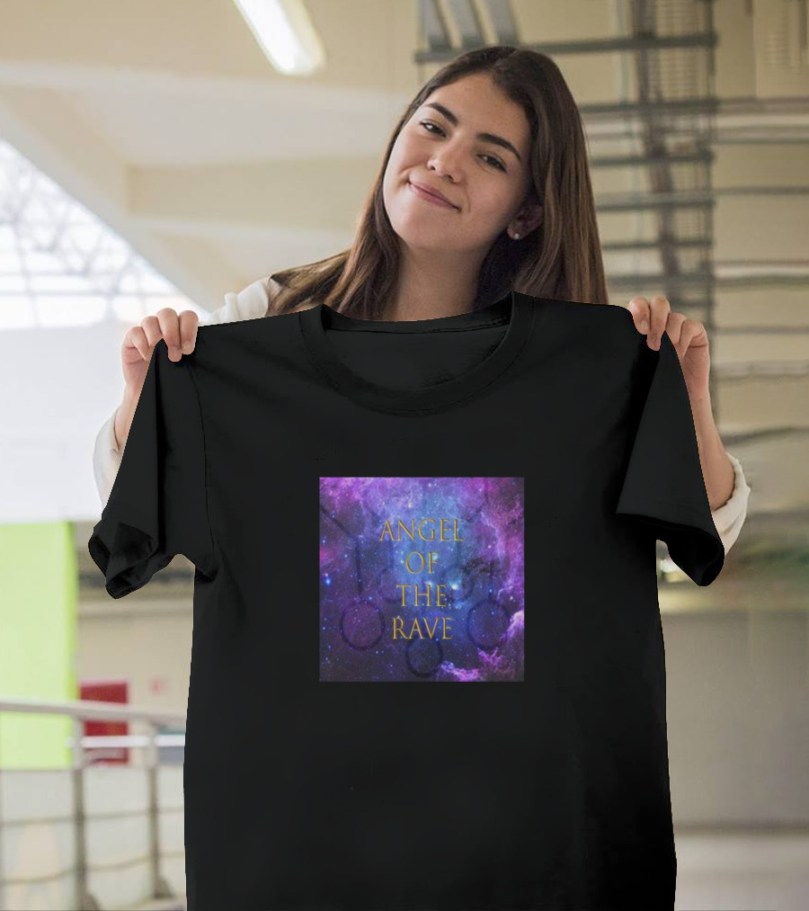 ANGEL OF THE RAVE GALAXY BACKGROUND T-Shirt