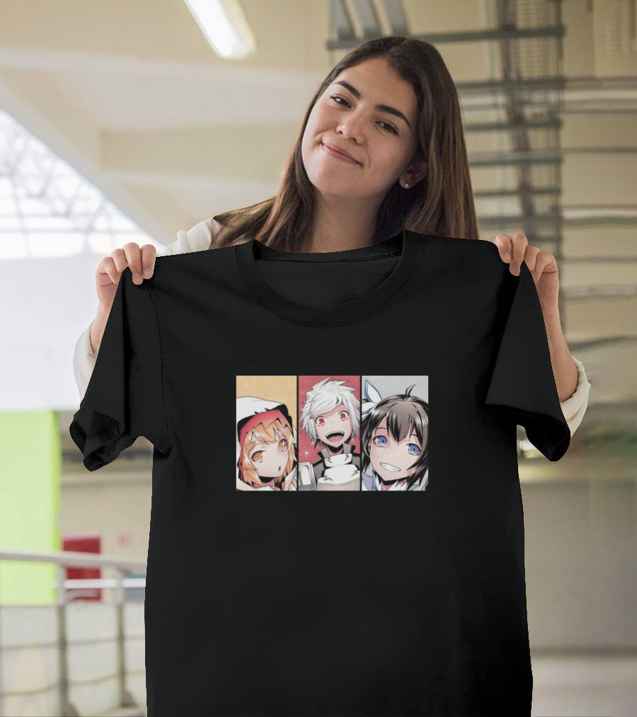Danmachi Character Trio Anime Manga Panels T-Shirt