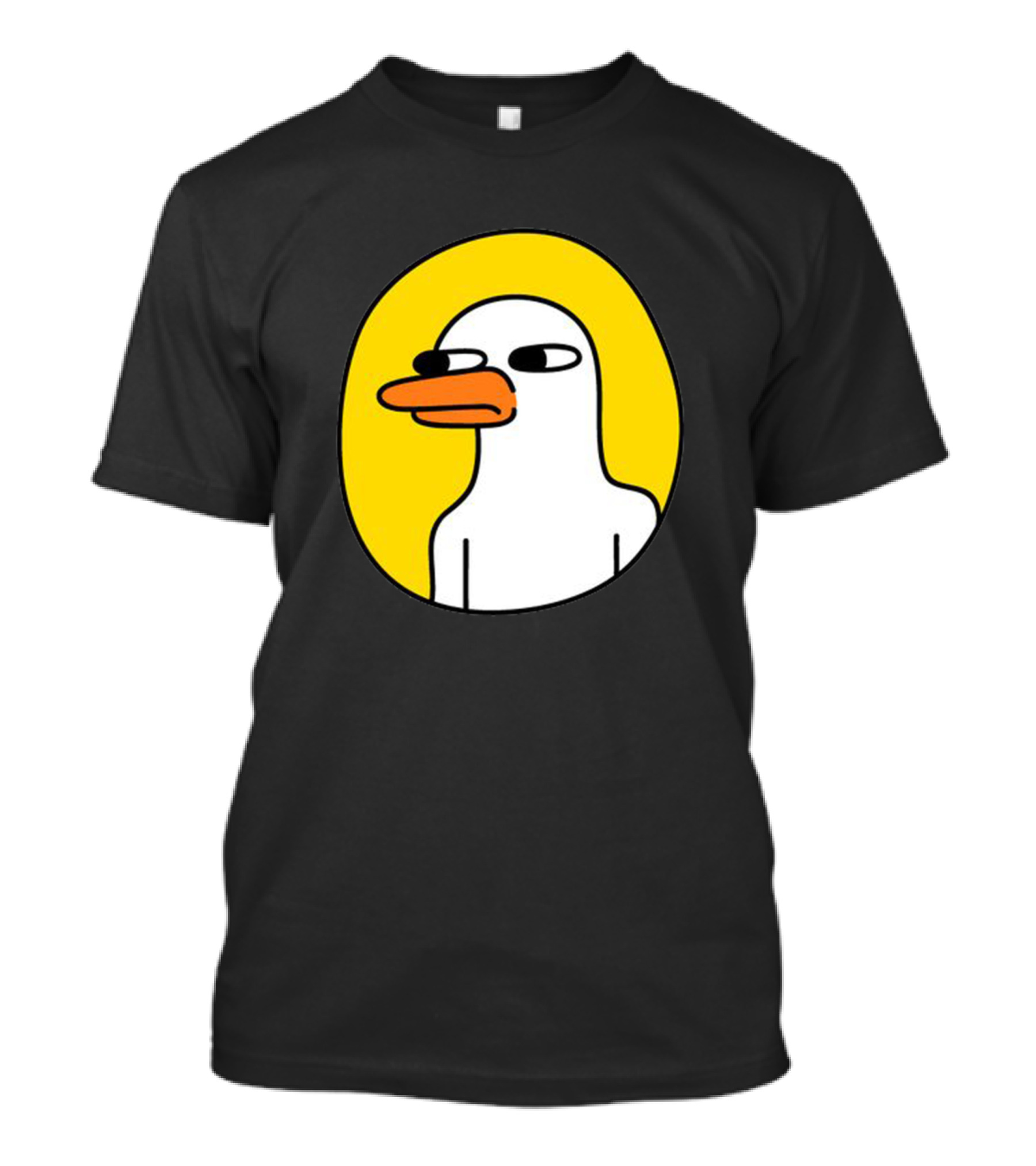 Duck Cartoon Saucy Meme Yellow Background T-Shirt