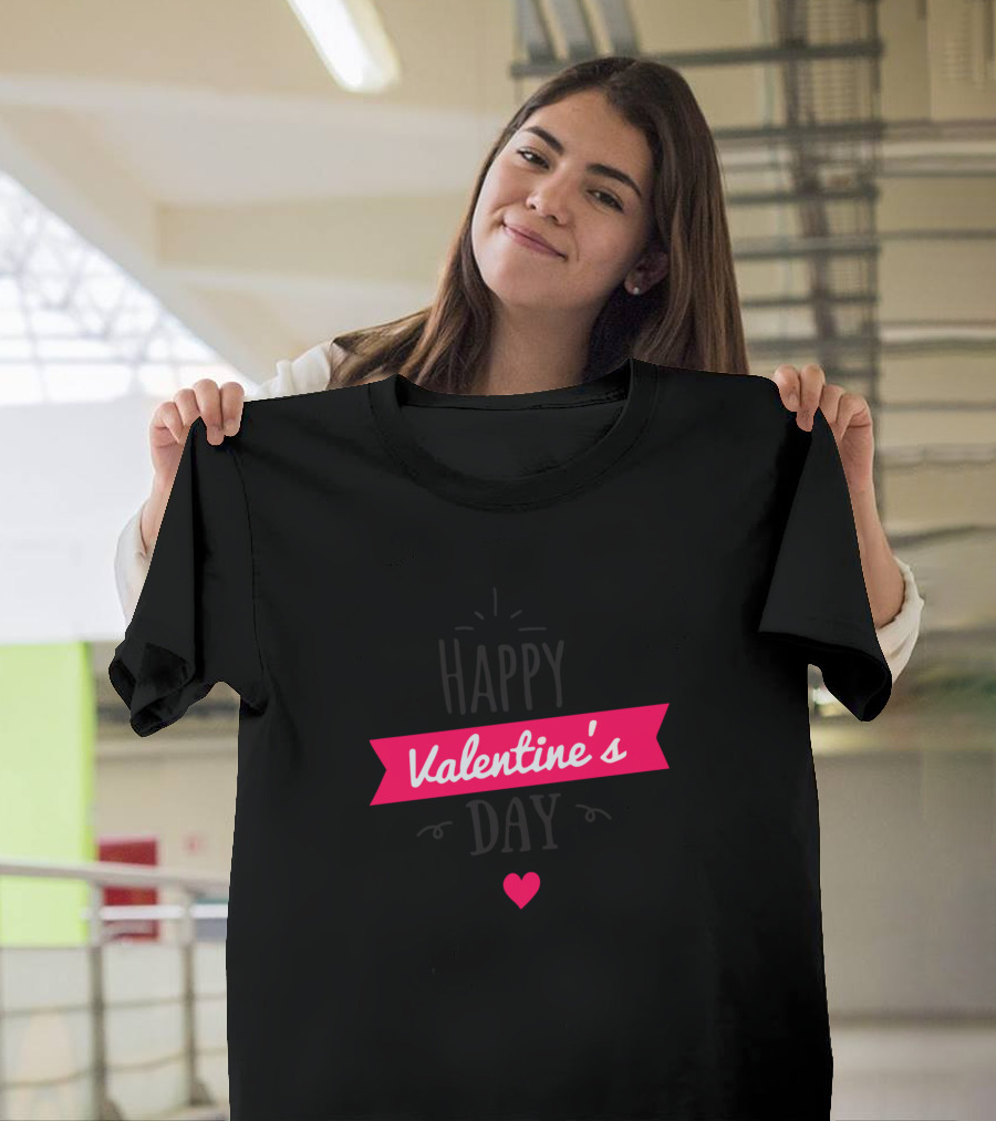 Happy Valentine's Day with Heart T-Shirt