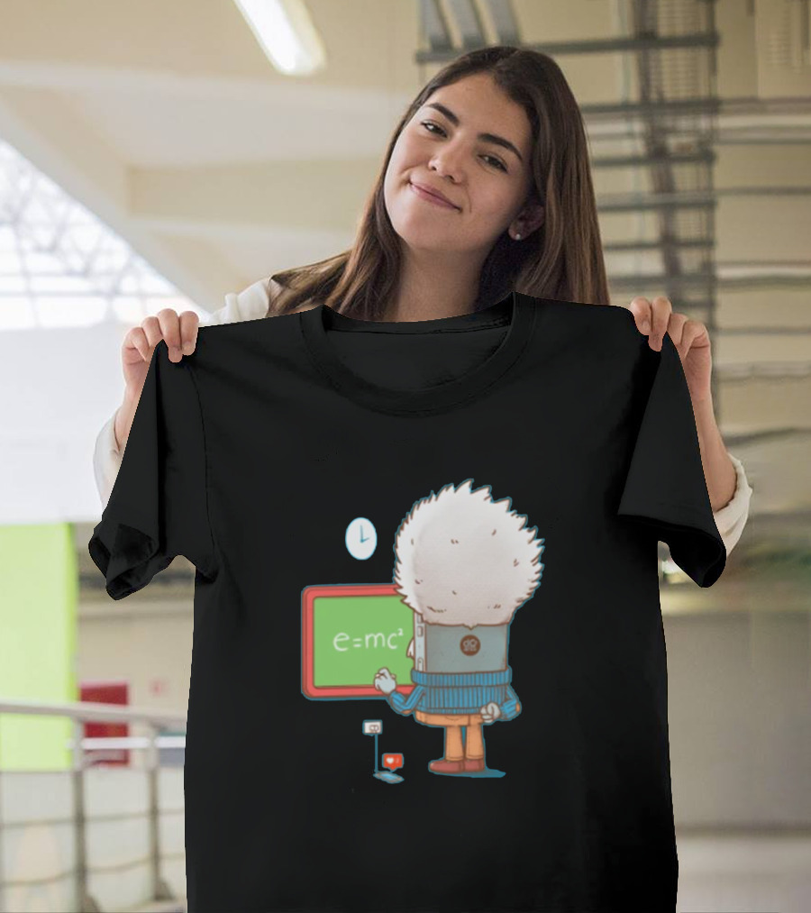 Smart Phone Einstein E=mc² Classroom Scene T-Shirt
