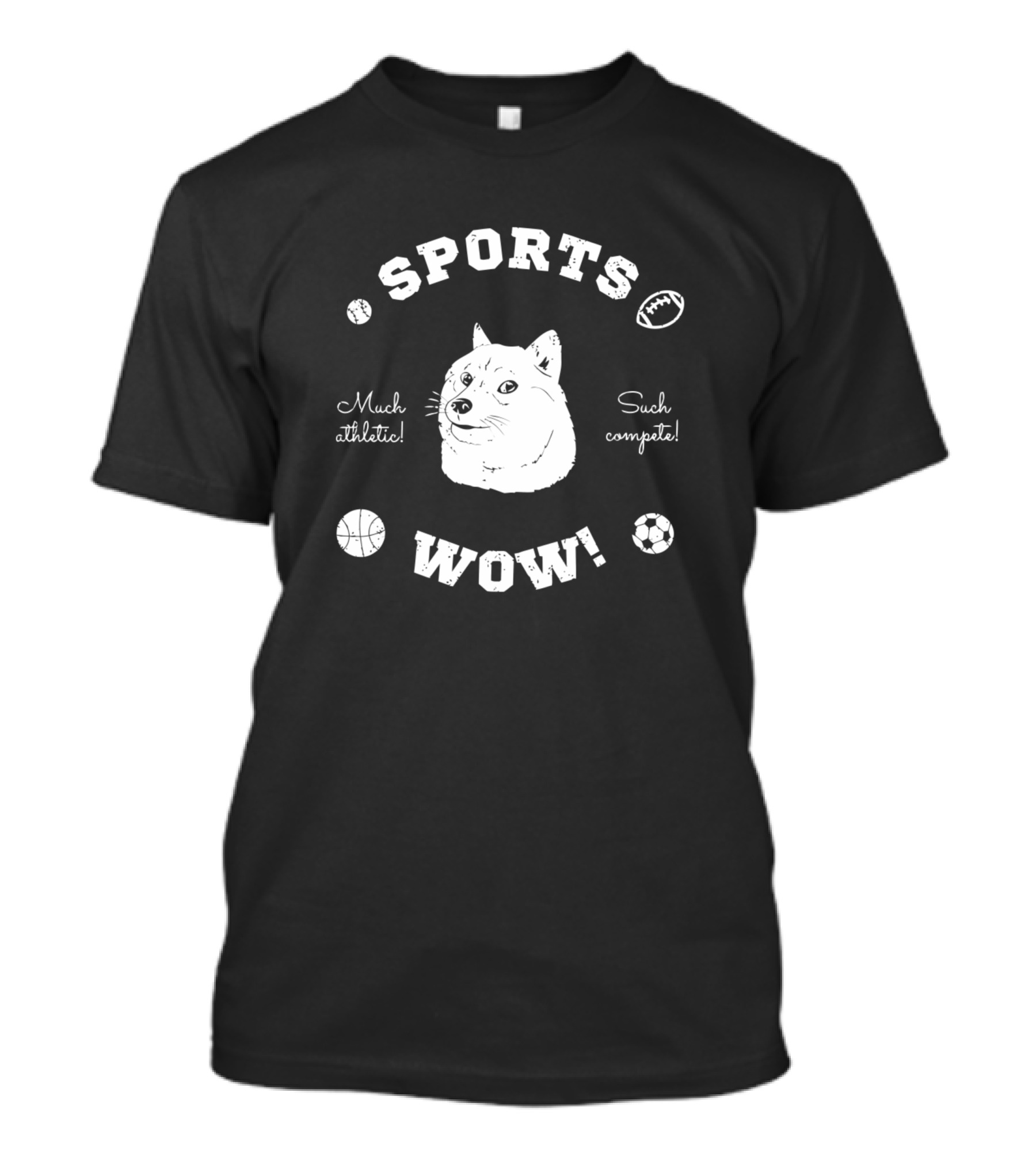 SPORTS WOW Much Athletic Such Compete Doge Meme T-Shirt