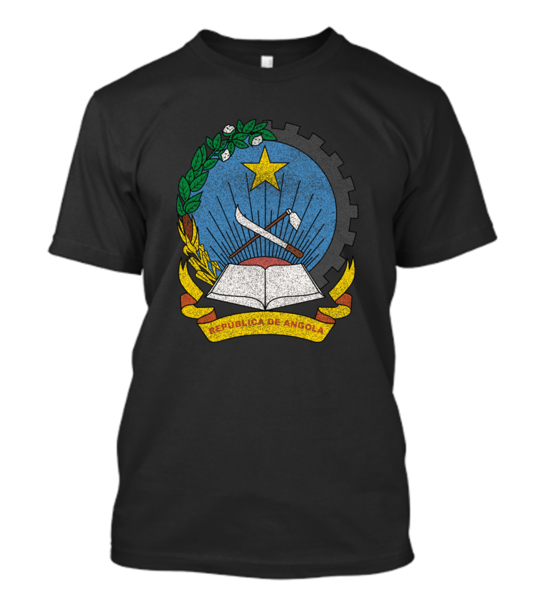 República De Angola Emblem With Star And Tools T-Shirt