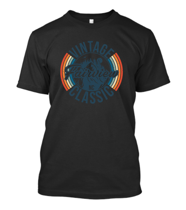 Vintage Classic Fairview NC Retro Style Moonlit Forest T-Shirt
