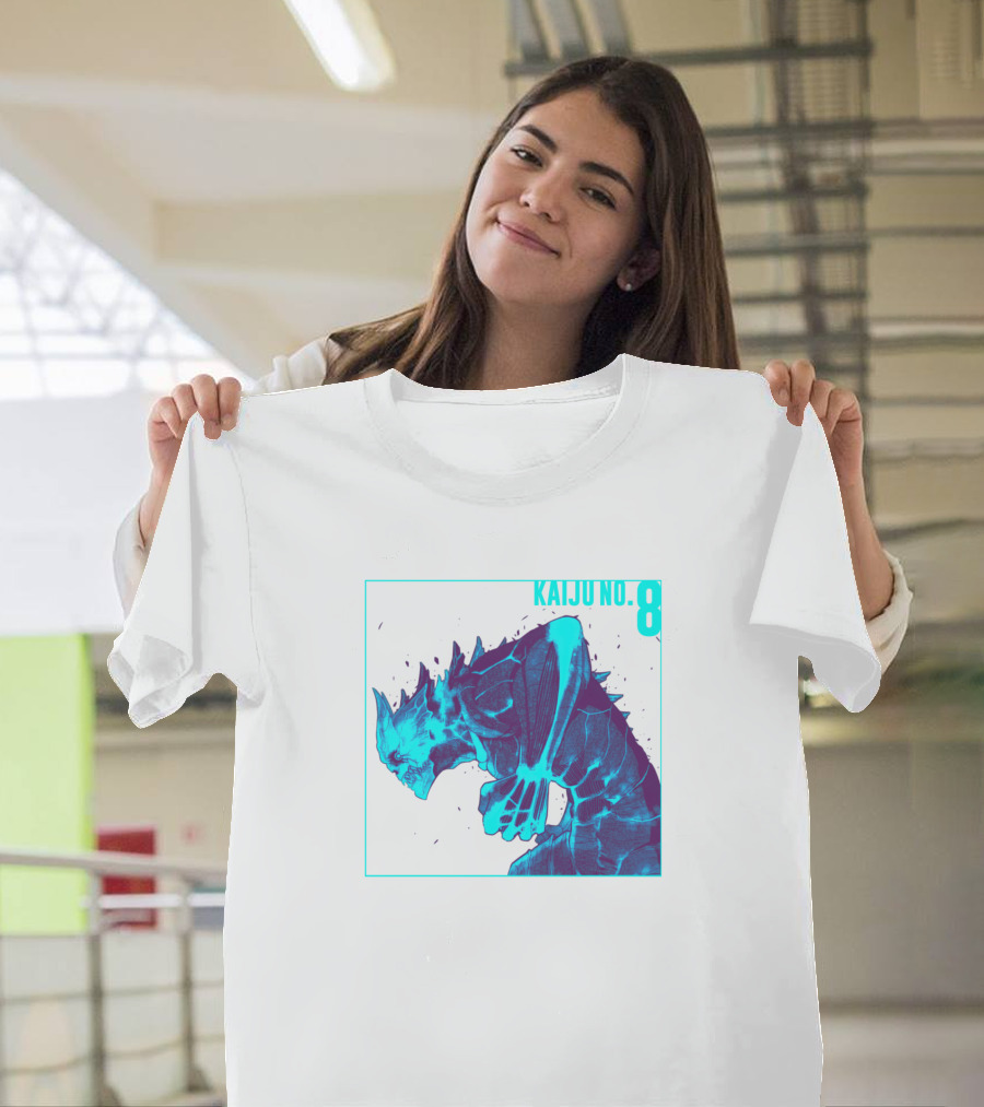 Kaiju No 8 Neon Blue Creature Profile T-Shirt