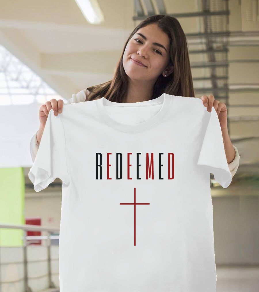Redeemed Christian Cross Minimalist T-Shirt