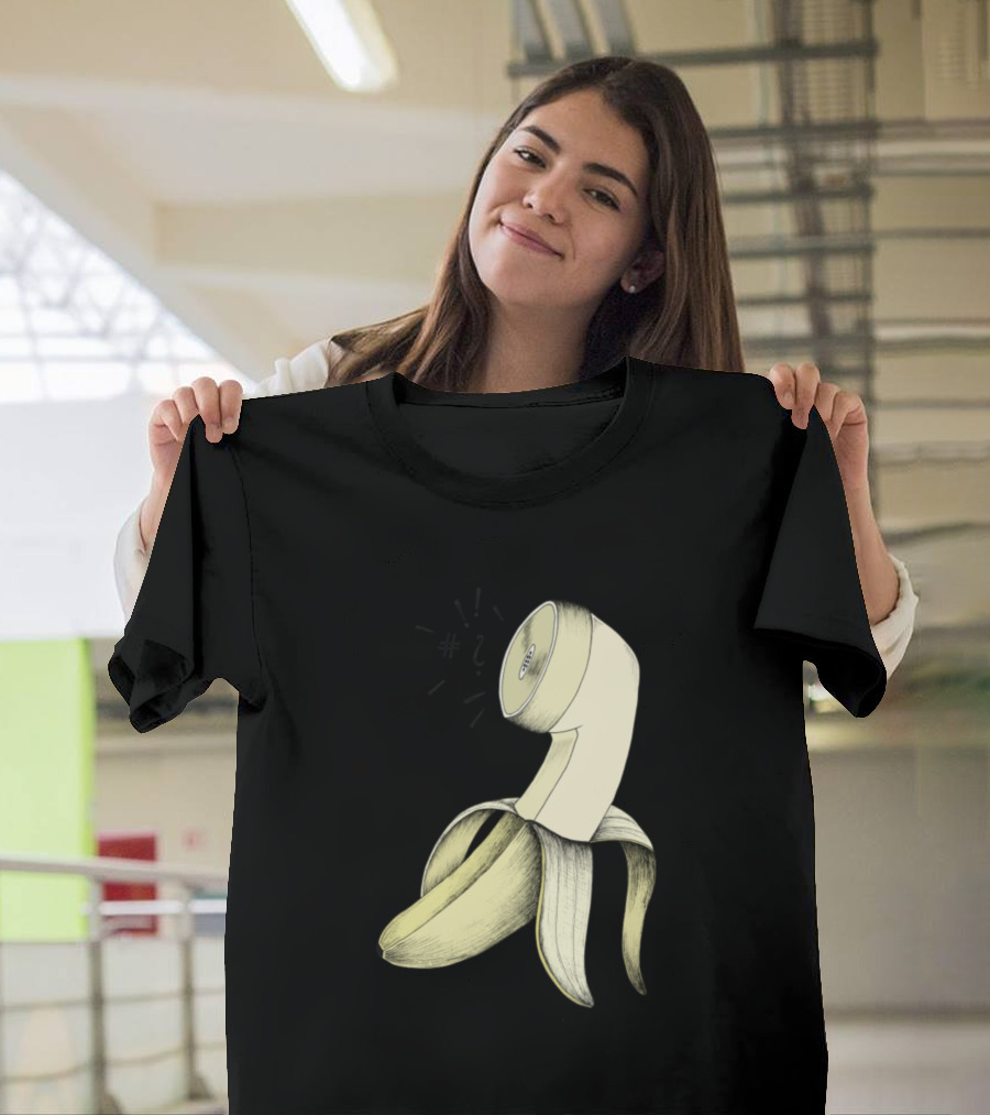 Tele Banana Vintage Telephone Receiver Banana Peel T-Shirt