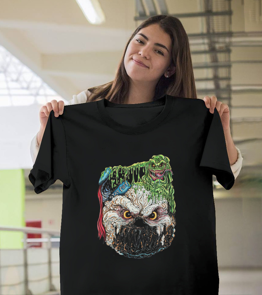 Stay Puft Ghost Marshmallow Slimer Monster Face T-Shirt