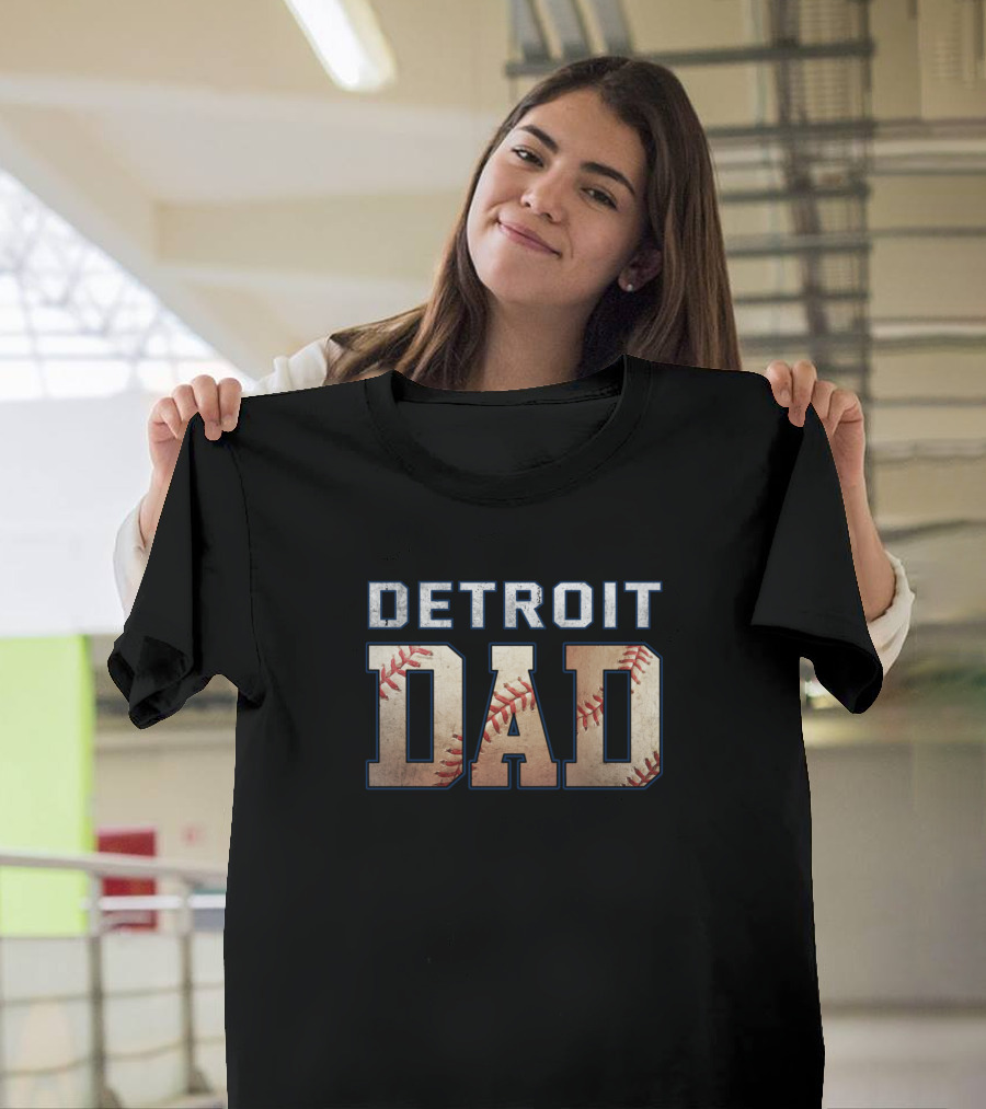 Detroit Dad Baseball Detroit Tigers Club Dad T-Shirt