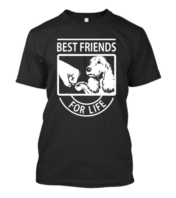 Cocker Spaniel Best Friends For Life Paw Print Fist Bump T-Shirt