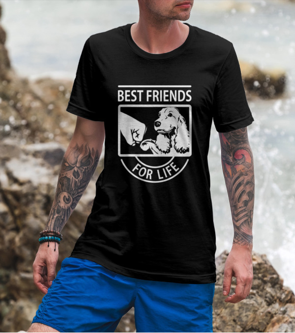 Cocker Spaniel Best Friends For Life Paw Print Fist Bump T-Shirt