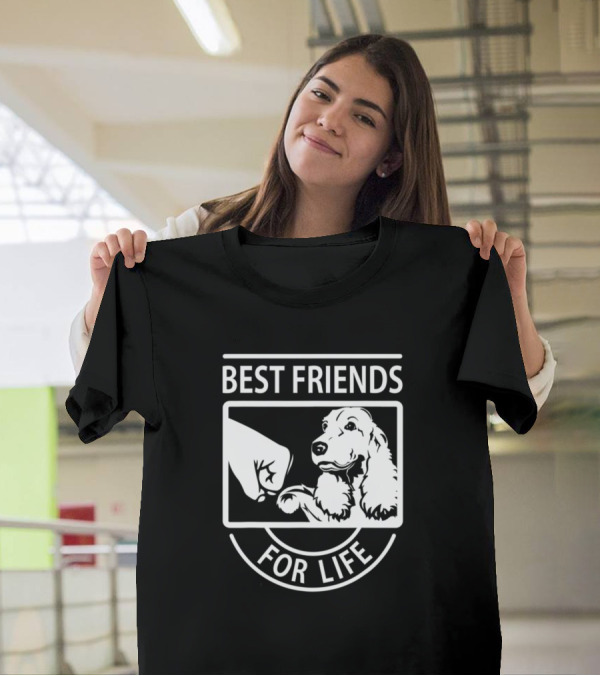 Cocker Spaniel Best Friends For Life Paw Print Fist Bump T-Shirt