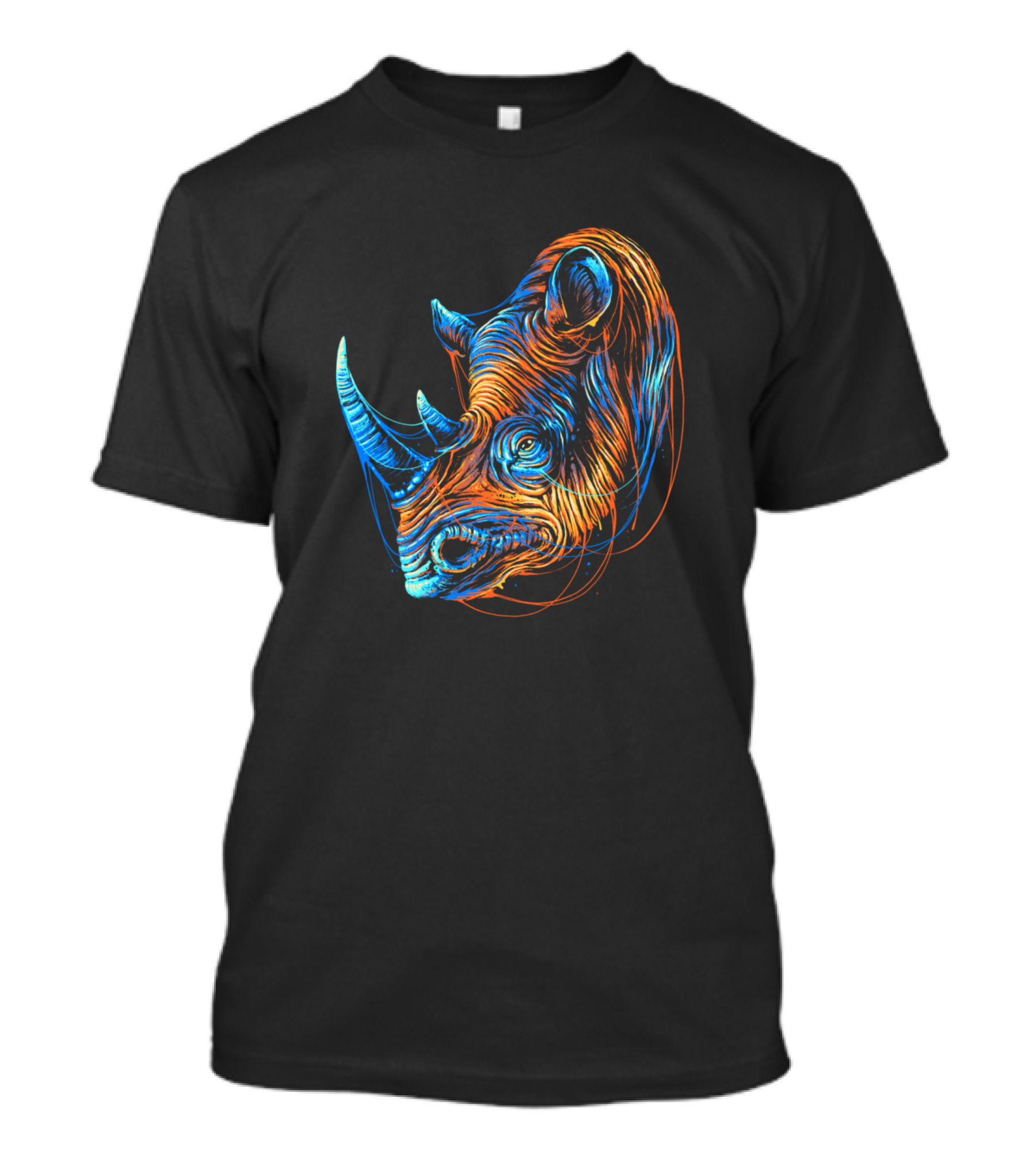 Colorful Rhino Vibrant Neon Spectrum T-Shirt