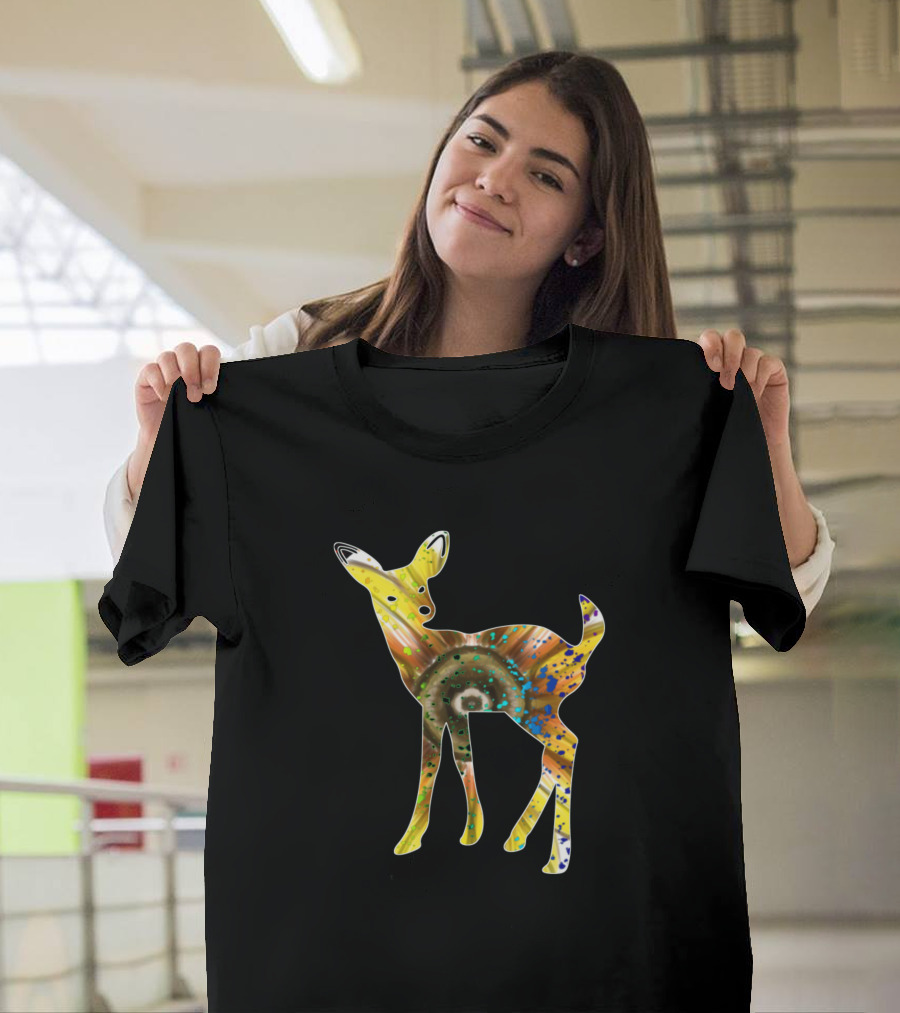 Deer2 208 Psychedelic Swirl T-Shirt