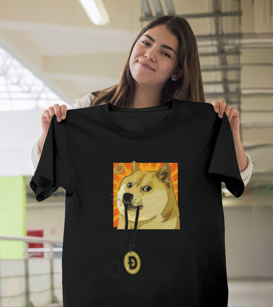 Dogecoin Ready to Run with Leash and Coin T-Shirt